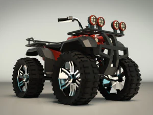 low poly atv 01 3D Model