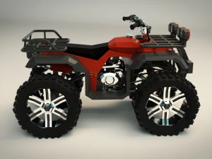 low poly atv 01 3D Model
