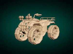 low poly atv 01 3D Model