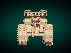 low poly atv 01 3D Model