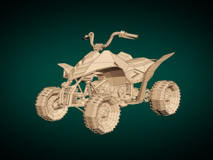 low poly atv 02 3D मॉडल
