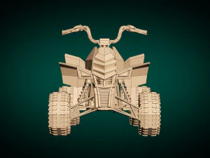 low poly atv 02 3D Model
