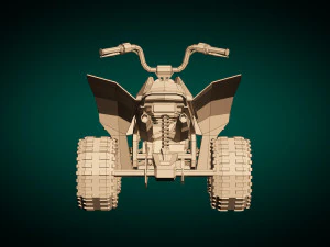 low poly atv 02 3D Model