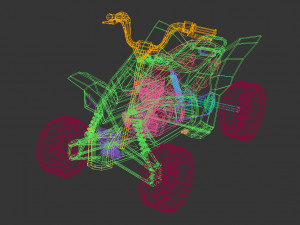 low poly atv 02 3D मॉडल