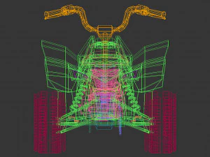low poly atv 02 3D Model