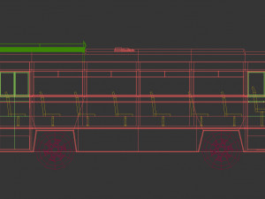 low poly vintage bus 02 Modello 3D