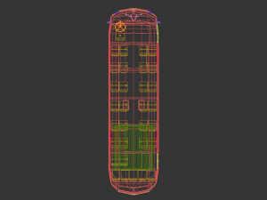 low poly vintage bus 02 Modello 3D