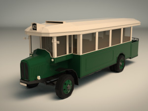 low poly vintage bus 03 3D-Modell