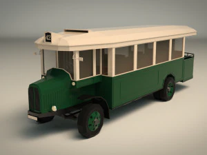 low poly vintage bus 03 3D Model