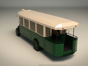 low poly vintage bus 03 3D Model