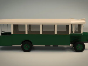 low poly vintage bus 03 3D Model