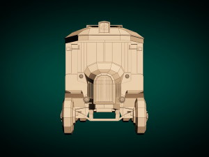 low poly vintage bus 03 3D-Modell