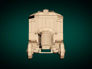 low poly vintage bus 03 3D Model