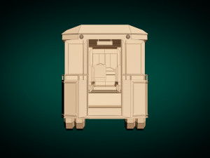 low poly vintage bus 03 3D-Modell