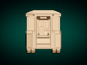 low poly vintage bus 03 3D Model
