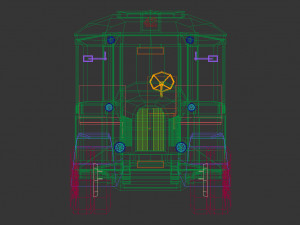 low poly vintage bus 03 3D-Modell