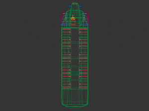 low poly vintage bus 03 3D-Modell