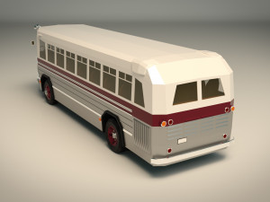 low poly vintage bus 04 Modello 3D