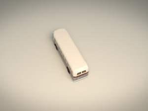 low poly vintage bus 04 Modello 3D