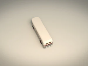 low poly vintage bus 04 3D Model