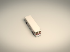low poly vintage bus 04 Modello 3D