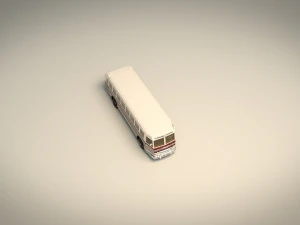 low poly vintage bus 04 3D Model