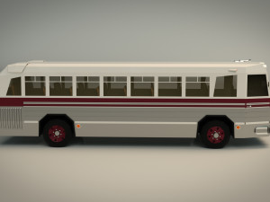 low poly vintage bus 04 Modello 3D