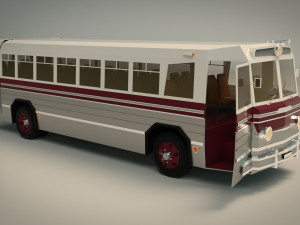 low poly vintage bus 04 Modello 3D