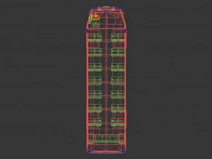 low poly vintage bus 04 3D Model