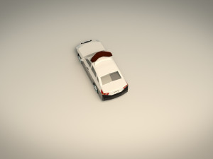 low poly police car 06 Modello 3D
