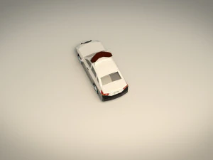 low poly police car 06 3D Model