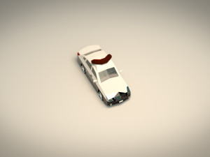 low poly police car 06 Modello 3D