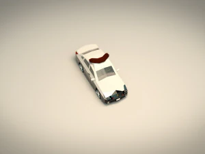 low poly police car 06 3D Model