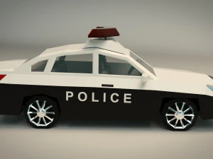 low poly police car 06 3D Model