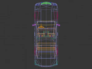low poly police car 06 3D Model