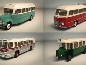 low poly bus pack 03 3D-Modell
