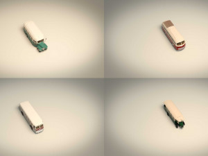 low poly bus pack 03 3D-Modell