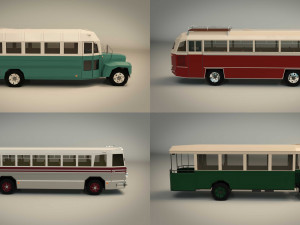 low poly bus pack 03 3D-Modell