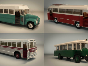 low poly bus pack 03 3D-Modell