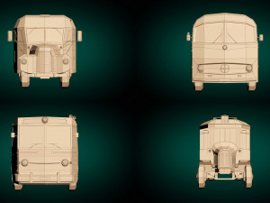 low poly bus pack 03 3D-Modell