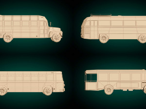 low poly bus pack 03 3D-Modell
