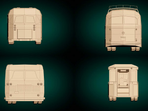 low poly bus pack 03 3D-Modell