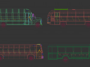 low poly bus pack 03 3D-Modell
