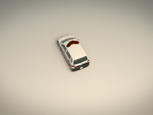 low poly police van 05 Modelo 3D