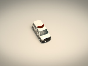 low poly police van 05 Modelo 3D