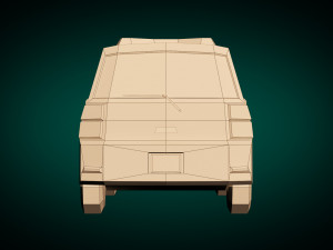 low poly police van 05 Modelo 3D