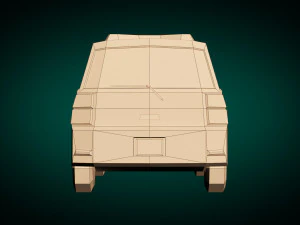 low poly police van 05 3D Model
