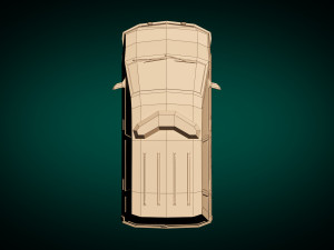 low poly police van 05 Modelo 3D