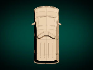 low poly police van 05 3D Model
