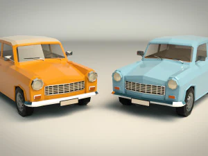 low poly sedan car 13 3D Model